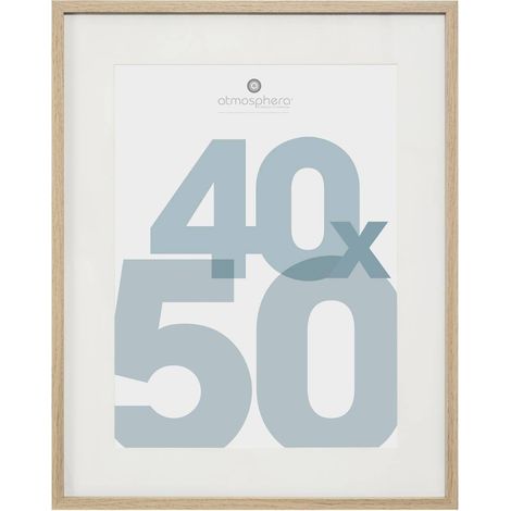 Marco de fotos Manu - madera y cristal - 40x50 cm - Atmosphera créateur d'intérieur