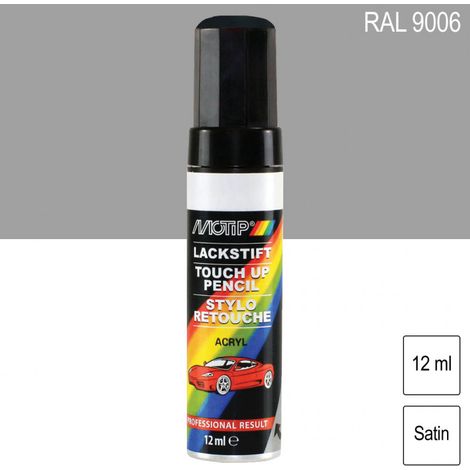 Pinceau de retouche RAL 9006 Aluminium blanc satin 12ml MOTIP
