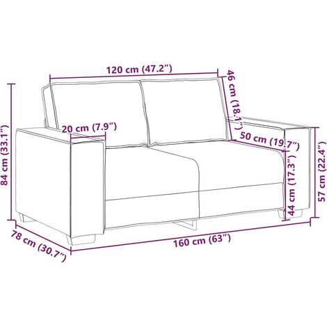 2-Sitzer Sofa 120 cm Weiß Kunstleder werkzeugfreie Montage kompakt & bequem (1/5)