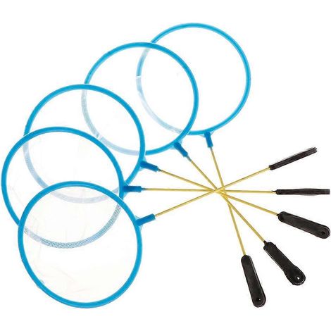 Lot de 5 épuisettes de pêche pour aquarium, diamètre 10 cm, mailles fines, petit filet de capture (1/4)