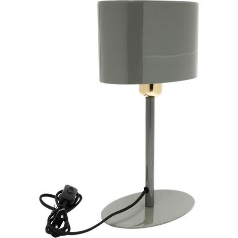 Lámpara de sobremesa de metal lacado gris moderna 38 cm (1/5)