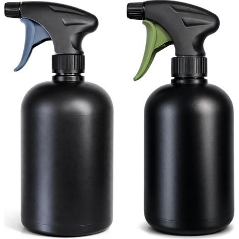 2 x 750ml Pflanzensprüher – Sprühflaschen zum Bewässern von Blumen und Grünpflanzen – Wassersprüher zum Vernebeln [verschiedene Modelle] (2 Stück 0,75 L schwarz) (1/5)