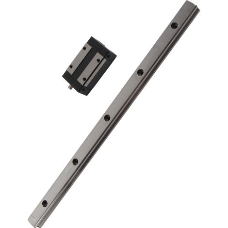 Kit rail guide linéaire et glissière à billes en acier pour imprimantes 3D et CNC, bloc 300 mm, 1 rail 1 glissière (1/5)