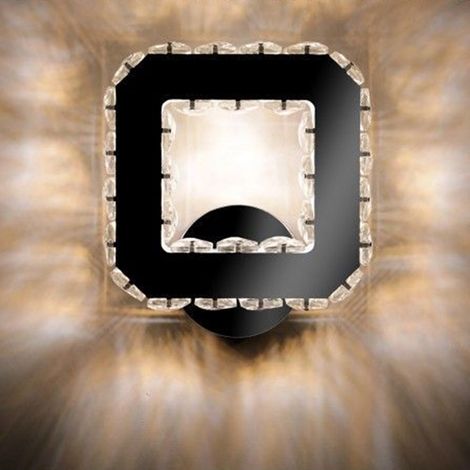 Trade Shop - Kristall-Wandleuchte LED 17W Quadratische Lampe Natürliches Licht 4500K 01672 -