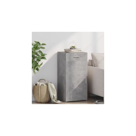 Buffet gris béton 45x42,5x93 bois d'ingénierie (1/5)