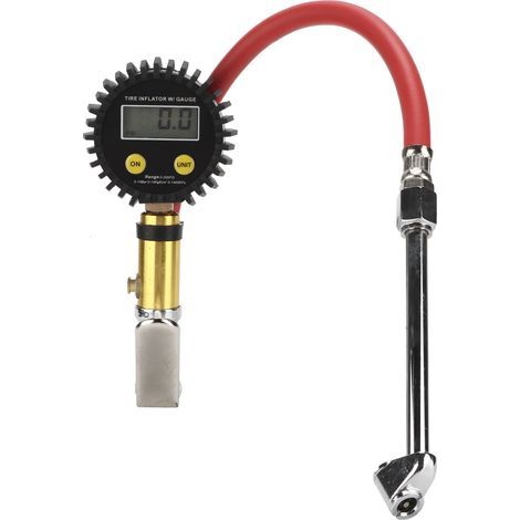 Präziser Reifendruckmesser, digitale LCD-Anzeige, Luftpumpe von 3-300 psi für Motorräder und Autos (1/5)