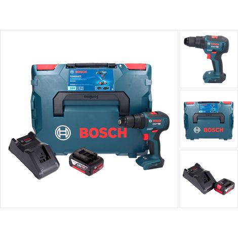 Bosch GSB 18V-55 Professional Akku Schlagbohrschrauber 18 V 55 Nm Brushless + 1x Akku 4,0 Ah + Ladegerät + L-Boxx