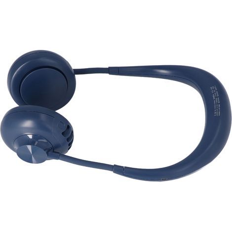Mini-Nackenventilator, geräuschlos und ohne Rotorblätter, 3 Geschwindigkeitsstufen, USB-aufladbar, 1800 mAh Akku, blau. (1/5)