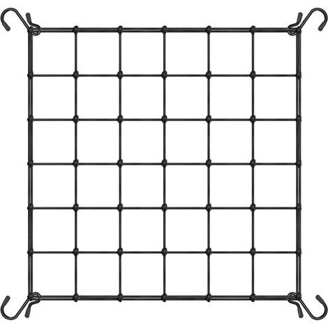Filet treillis élastique avec 4 crochets pour plantes grimpantes, légumes, fruits et fleurs, 0,9 x 0,9 m (1/4)