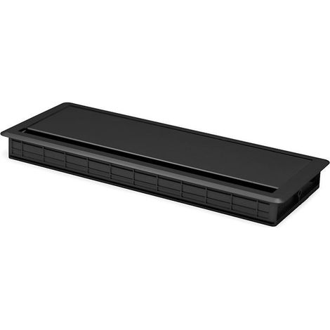 HERRAJES ALK pasacable con tapa amortiguada simple acabado negro