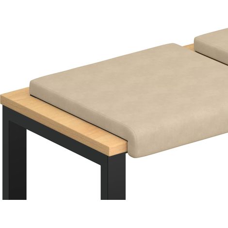 Maison Exclusive - Cuscino per panchina 2 pz Microfibra Crema Profondità 35 cm (1/5)