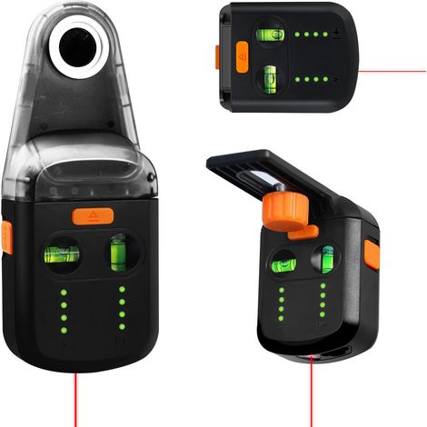 Niveau laser mural 4 en 1 avec laser de ligne, collecteur de poussière de perçage, ventouse électronique et support mural, outil de niveau laser rechargeable. Compatible avec l'accrochage de tableaux (1/5)