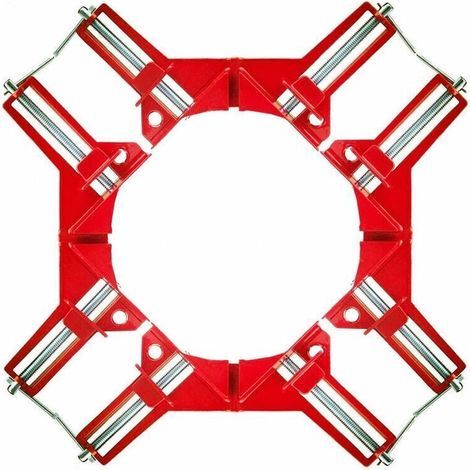90 Degrés à Angle Droit Pince, 4Pcs Machoire Etau D'Angle Reglable à Bois Ensemble, Serre Joint Angle Rouge Pour Cadre Multi Photo Wedge Menuiserie Soudure (1/5)