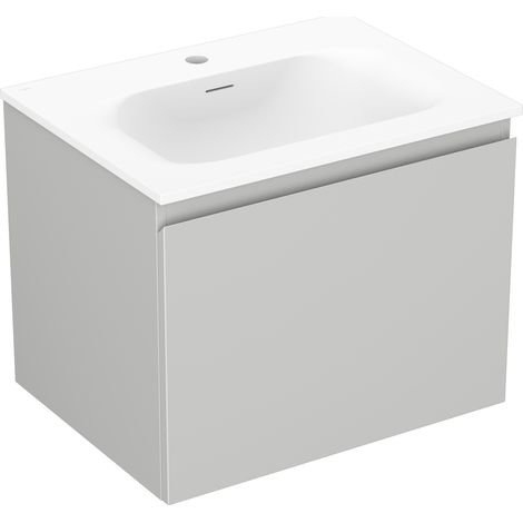 Mexen Orio Badezimmerschrank 60 cm mit Waschbecken Vela, 1 Schublade, grau matt/weiß matt - 91A10-06047-1-BF62-W23M01 (1/5)