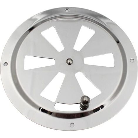 Rejilla de ventilación redonda, ventilación regulable, ventilación de acero inoxidable, entrada y salida de aire, 125 mm (1/4)