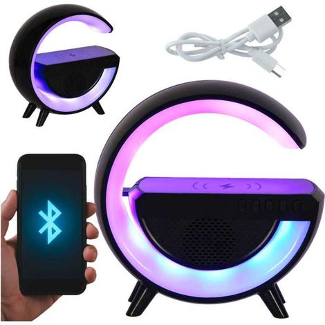 Lumière RVB avec chargeur sans fil radio noir (1/5)