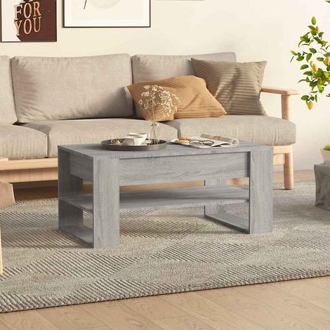 vidaXL Coffee Table Grey Sonoma 102x55x45 cm Engineered Wood (1/5)