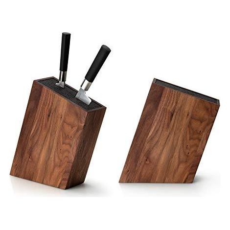 Continenta Bloc de couteaux en bois de noyer design moderne