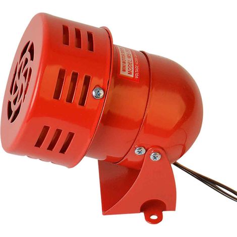 Sirène Alarme 220V Puissant à Exterieure, Sirene Alarme 120dB,Rouge Moteur Conduit Sirène Métal Corne Industrie Bateau Alarme (1/5)