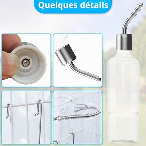 Bouteilles d'eau suspendues pour rongeurs (1/4)