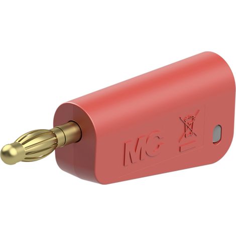 STÄUBLI Einzelstecker, 64.1043-22, 4 mm , rot, 30 V, 32 A / 60 V, 32 A (1/4)
