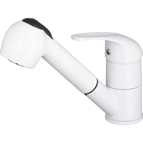 Grifo de fregadero Blanco con rociador POLA by Eurosanit (1/2)