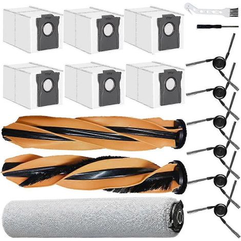 17 pièces : brosse principale, rouleau, sac à poussière et brosse latérale pour aspirateur robot Dreame Mova Z60 Ultra (1/5)
