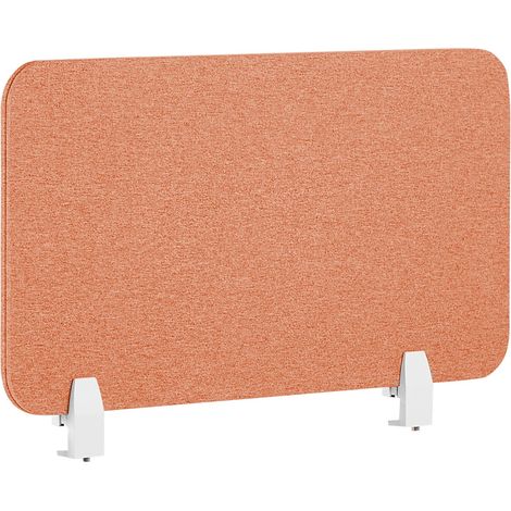 Pannello Divisorio Fonoassorbente per scrivania in PET rosso chiaro 72 x 40 cm Wally