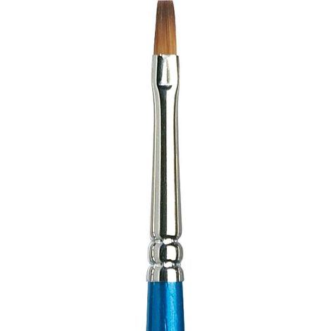 Winsor & Newton Cotman WN5305004, Pennello, Legno, Nr. 4 - 3,6 mm, Flach - Pinsel, langer Stiel, Blu (1/4)