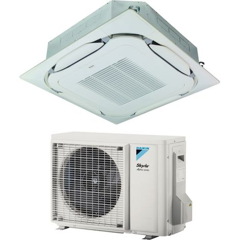 Daikin Bluevolution Kassetten-Klimagerät Round Flow 12000 Btu FCAG35B + RZAG35A R-32 Wi-Fi Optional mit Standard Grill enthalten