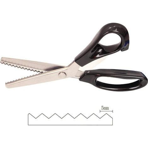 Ciseaux Cranteurs Professionnels Acier Inoxydable Lame 5mm Coupe Tissu Cuir Papier Usage Artisanat Couture (1/5)