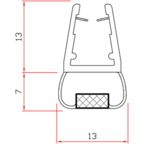 GUARNIZIONE PER BOX DOCCIA 2 M MOD.411- TRAFILO- 10,0 pz