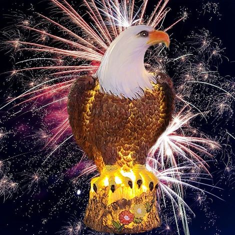 Lampe solaire aigle pour jardin, lampe solaire étanche à LED pour pelouse, décoration extérieure, ornement de jardin, figurines. (1/5)