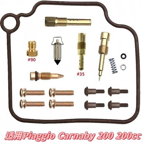 Kit de réparation de carburateur pour Piaggio Carnaby 200cc.