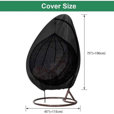 Housse Fauteuil Suspendu - Tissu Oxford 420D Impermeable - Pour Terrasse Extérieur - Diametre 115 Cm Longueur 190 Cm - 1 Piece (1/5)
