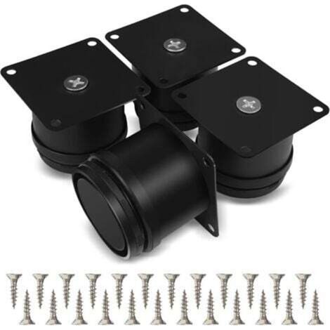 [NIEMALS VERWENDET] Set mit 4 Möbelfüßen, 50 mm verstellbare Tischbeine aus Edelstahl, Badmöbelbeine, Büromöbelbeine, Küchenmöbelbeine, Höhenverstellbar 0-15 mm, inklusive Edelstahlschrauben