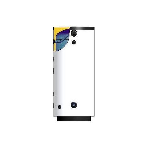 BOILER VITRIFIÉ POUR SOLAIRE THERMIQUE MOD. BST Dimensions : 290 l / D. 650 - H. 1395 mm