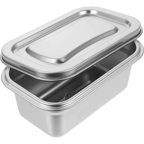 Haushaltsgefrierbehälter, multifunktionaler Kühlschrankbehälter, praktischer Eiscremebehälter-17X11X7CM-Silver (1/4)