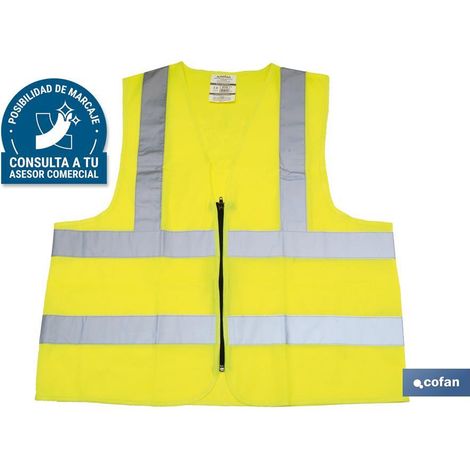 Gilet jaune avec fermeture éclair T-XL (1/3)