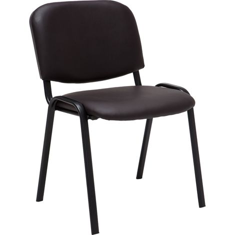 Chaise Visiteur Ken similicuir Marron (1/8)