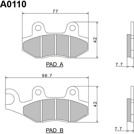 Pastillas de freno semimetálicas premium NISSIN 2024/10 KH135 / KH214 (ECE R90) (fabricadas en Japón) (2P-211NS) (1/5)