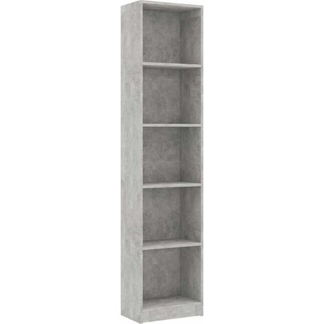 Maison Exclusive - Estantería de 5 niveles contrachapada gris hor (1/5)