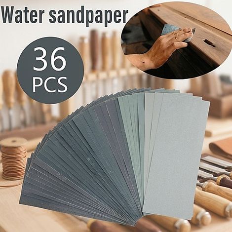 Wet and Dry Sandpaper Set, Grey Silicon Carbide Assorted (1/5)