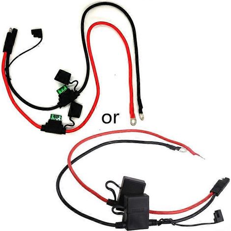 SAE-Batteriestecker auf Ringkabelschuhe, 10AWG 2-poliger Kabelbaum, SAE O-Ringkabelschuh-Kabelbaum 10AWG 2-poliges Verlängerungskabel.