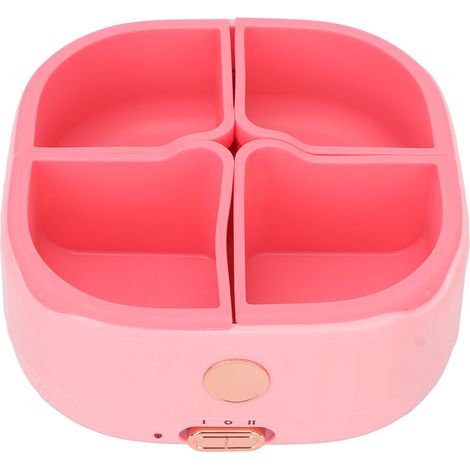 Chauffe-cire avec couvercle transparent, régulation de température, pot en silicone souple, prise UE 220-250V, appareil de fusion de cire professionnel, chauffe-pastilles cosmétique (1/5)