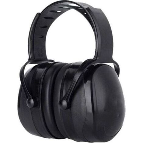 Casque antibruit réglable et confortable pour adultes, avec une atténuation de 38 dB SNR, idéal pour les environnements bruyants ou stressants – Noir (1/4)