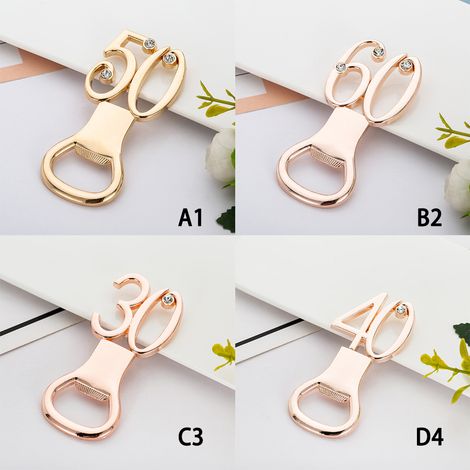 24-teiliges Flaschenöffner-Set in Zahlenform, ideal als Geburtstagsgeschenk, Hochzeitsgeschenk oder Partyzubehör, z. B. für die Bar (Nummer 50). (1/5)