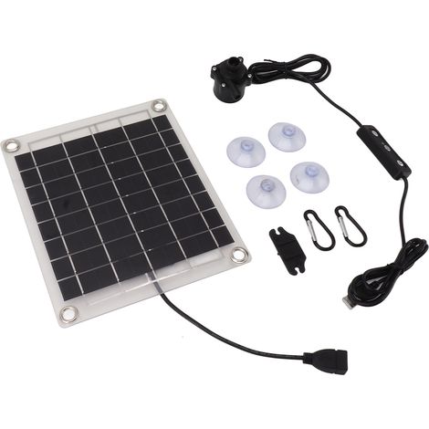 Kit pompe solaire immergée 20W pour fontaine bassin bain oiseaux irrigation débit réglable avec interrupteur (1/5)