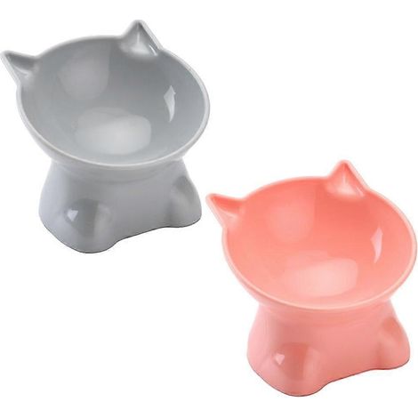 2er-Set erhöhte Katzen- und Hundenäpfe, Futter- und Wassernapf-Set zum Schutz von Katzen (1/5)