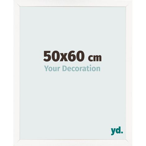yd. - Cadre photo 50x60 - Blanc Brillant - MDF - Bologna